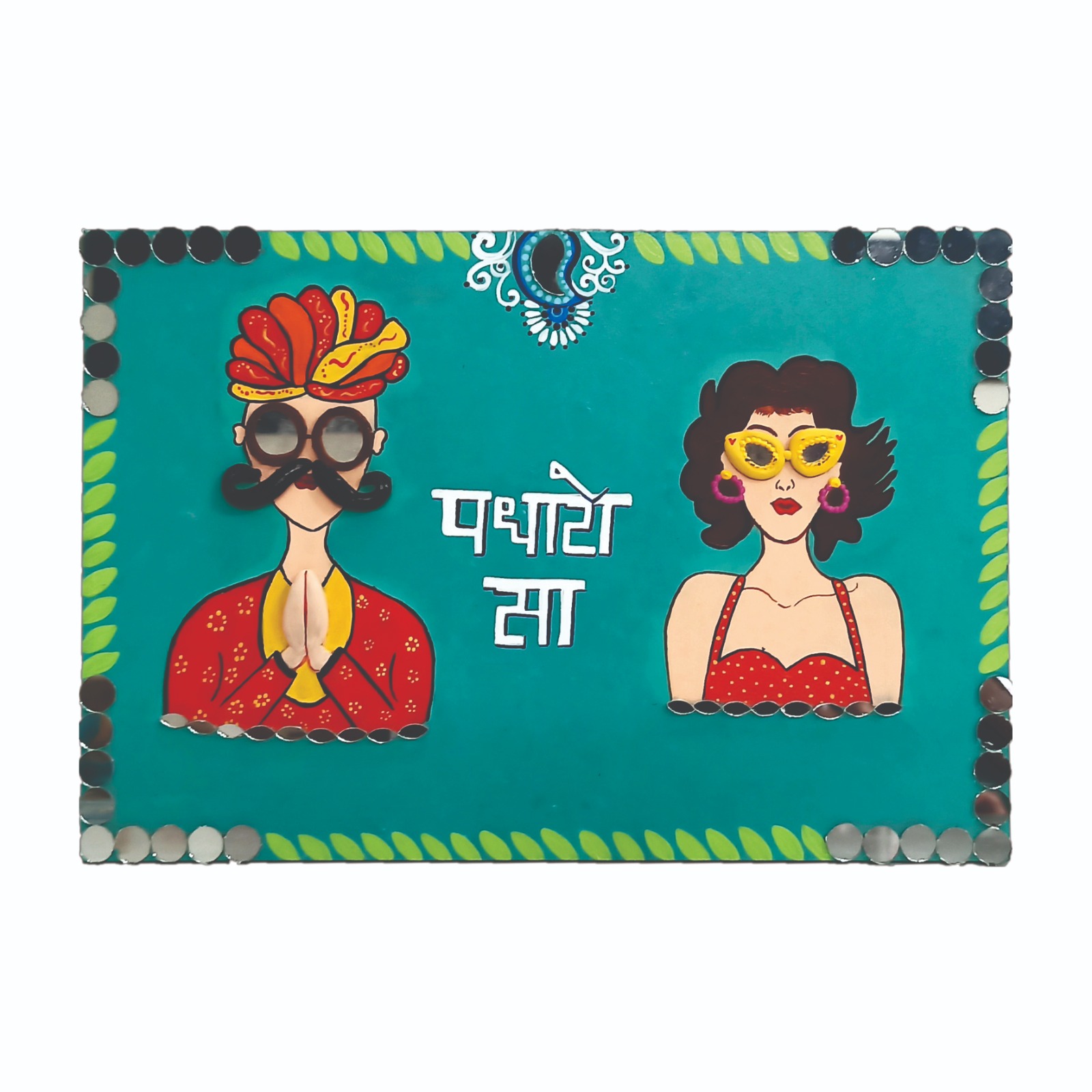 RD'S Store Handmade Handpainted PADHARO SA Turban Man and GHOONGHAT Lady  Wooden Welcome Wall Hanging Signboard with Traditional Rajasthani  Articulture for Home Decor (Set of 2), Multicolour (W6) : Amazon.in: Home &